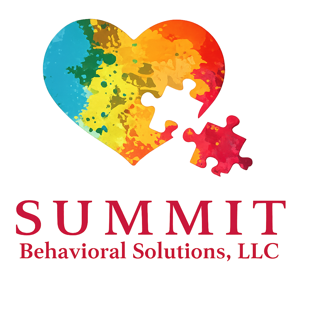 Summit Behavioral Solutions colorful heart puzzle logo Summit Behavioral Solutions colorful heart puzzle logo